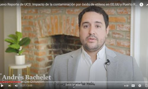 Andrés Bachelet presenta informe sobre óxido de etileno en video